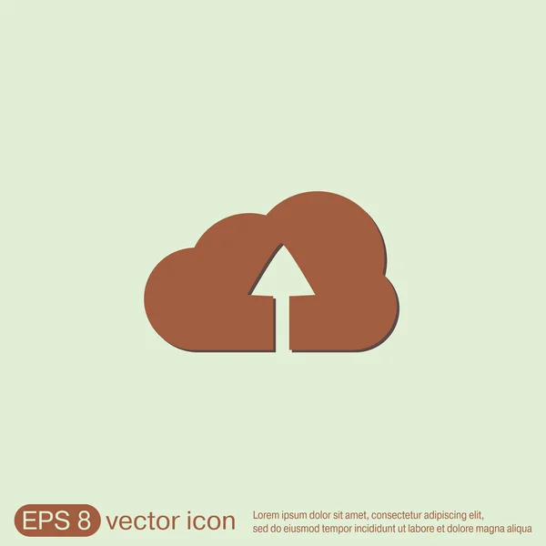 Nube de descarga. icono — Vector de stock