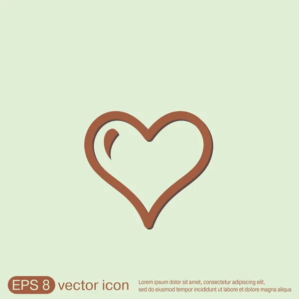 Heart icon sign — Stock Vector