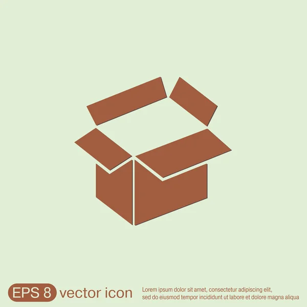 Opened cardboard box — Stock Vector