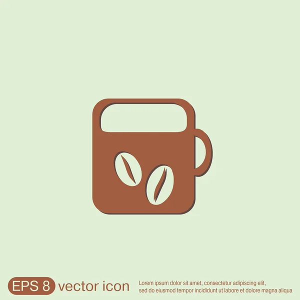 Taza de icono de bebida caliente — Vector de stock