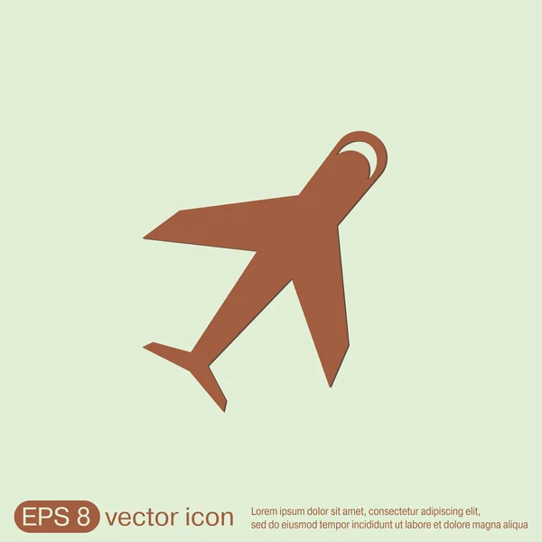 Icono de símbolo de avión — Vector de stock