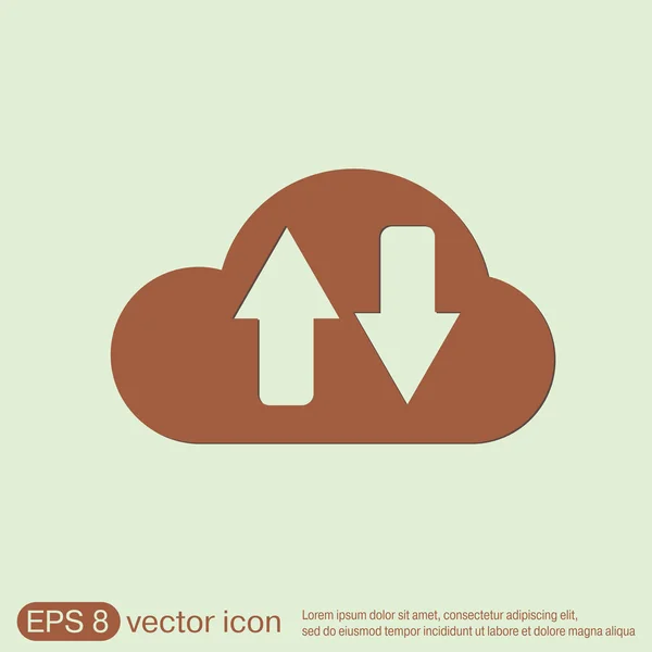 Cloud download icon — Stock Vector