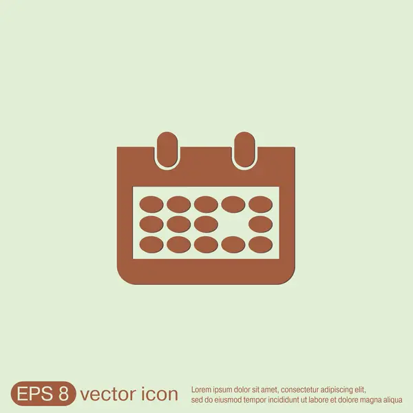 Tecken på kalenderikonen — Stock vektor