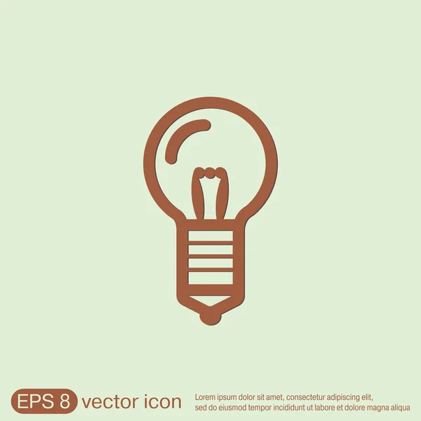 Ikona žárovky elektrického světla — Stockový vektor