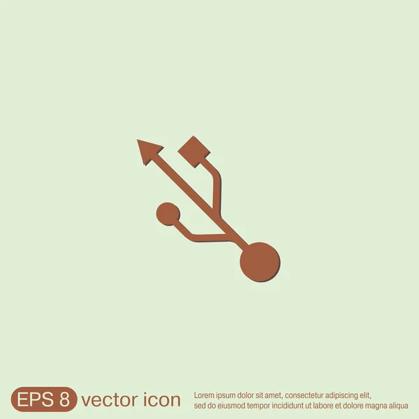 USB symbol sign — Stock Vector