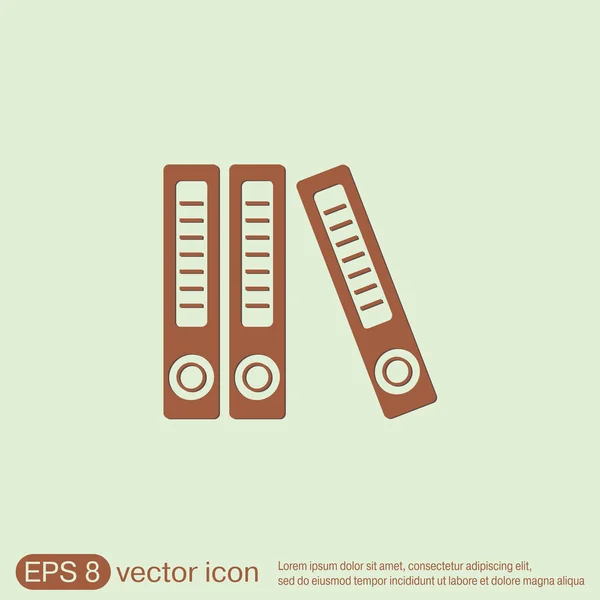 Složky Office s papíry a dokumenty — Stockový vektor