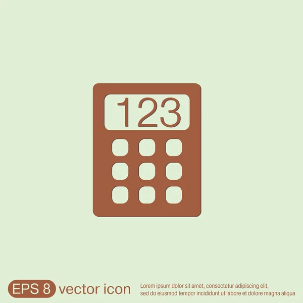 Señal de oficina calculadora — Vector de stock