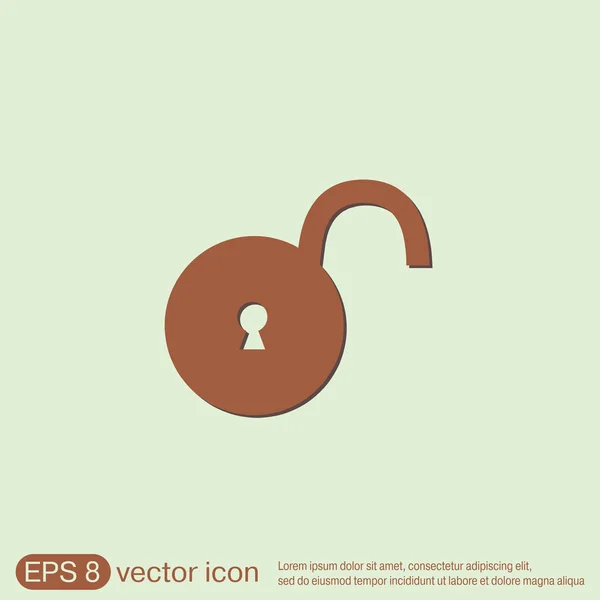 Padlock symbol  icon — Stock Vector