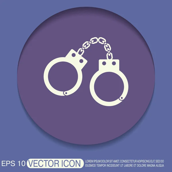 Handcuffs. symbol of justice — Stock Vector