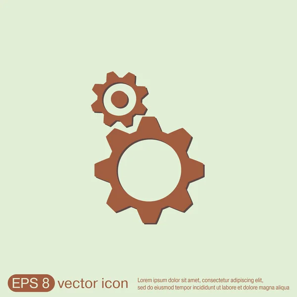 Tandrad, pictogram instelling en reparatie — Stockvector