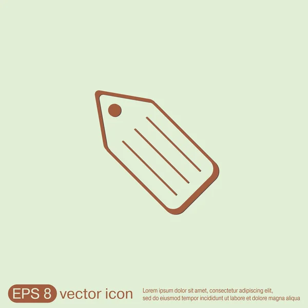 Etiqueta de símbolo para ropa o mercancías — Vector de stock