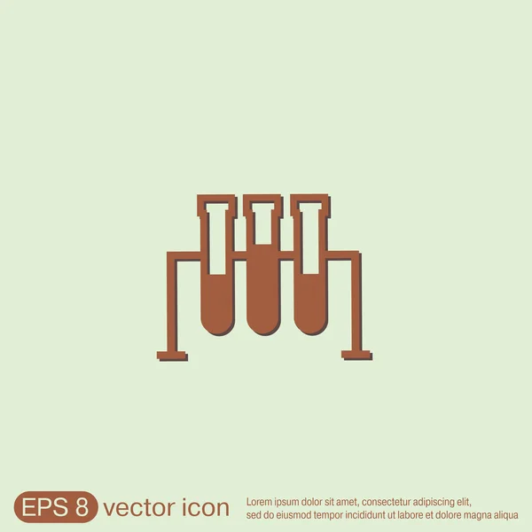 Flask bulb medicine or chemistry — Stock Vector