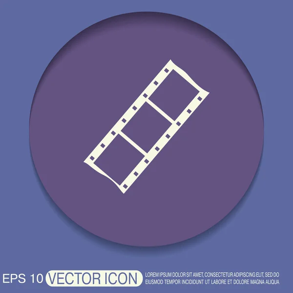 Panneau de film. symbole du cinéma — Image vectorielle