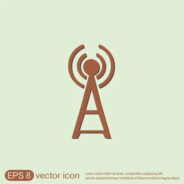 Toren wi-fi pictogram — Stockvector