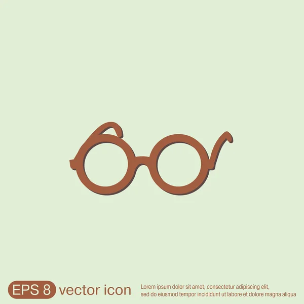 Brown glasses icon — Stock Vector