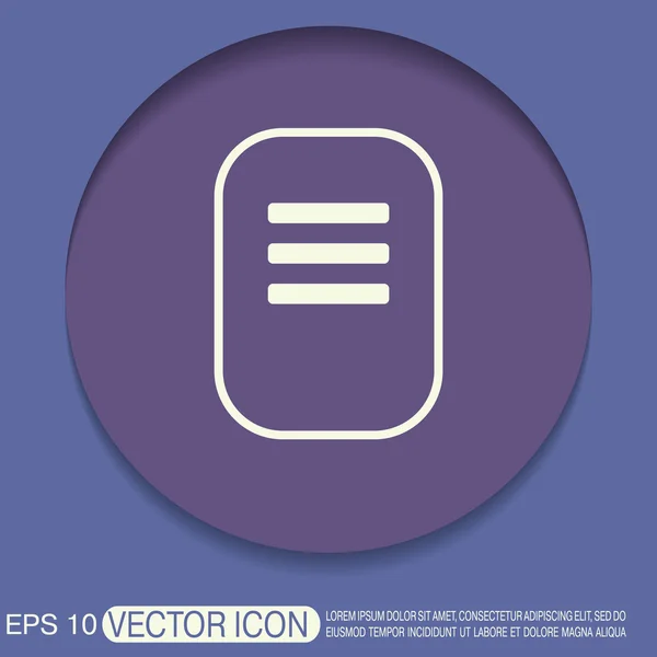Papírlap ikon — Stock Vector