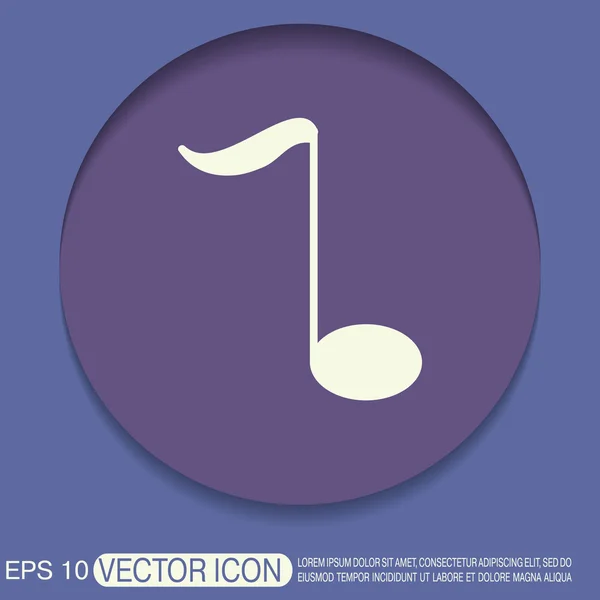 Señal de nota musical — Vector de stock