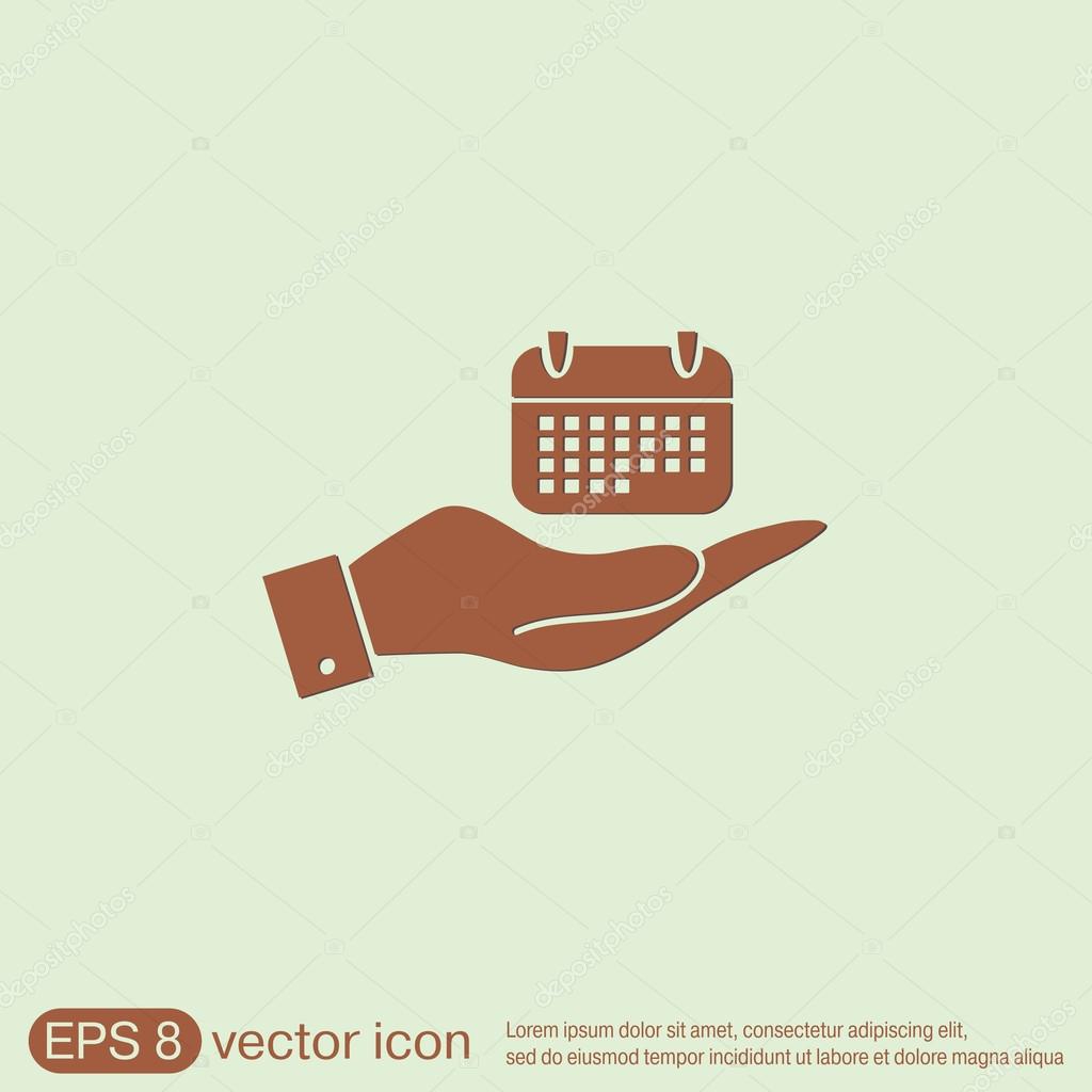 Hand holding calendar Stock Vector by ©Little_cuckoo 74348385