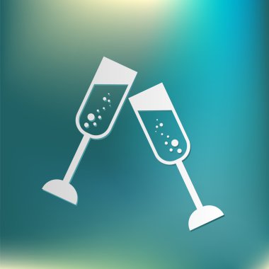 Şampanya cam ikonu