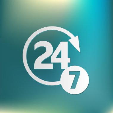 24 saat ve 7 gün simgesini açın
