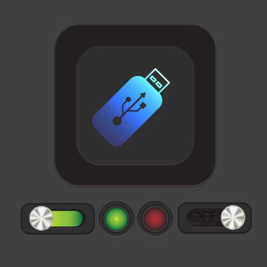 Vektör usb flash simgesi