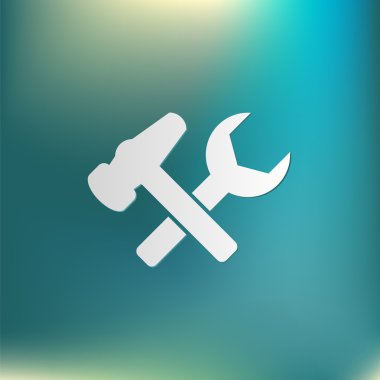 çekiç ve anahtar simgesi