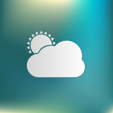 Hava simgesi, güneş bulut arkasında