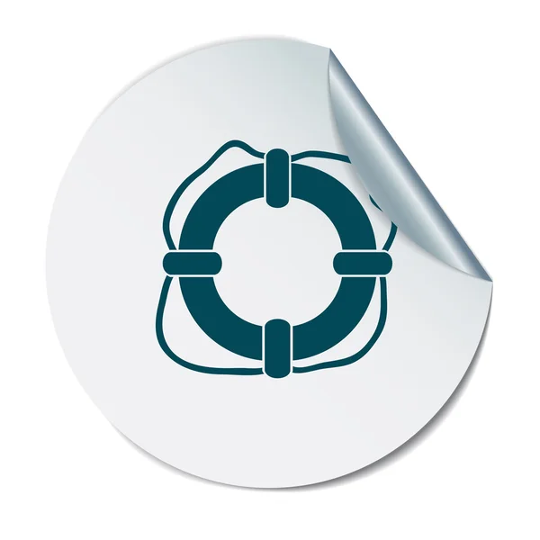 Icône ronde Lifebuoy — Image vectorielle