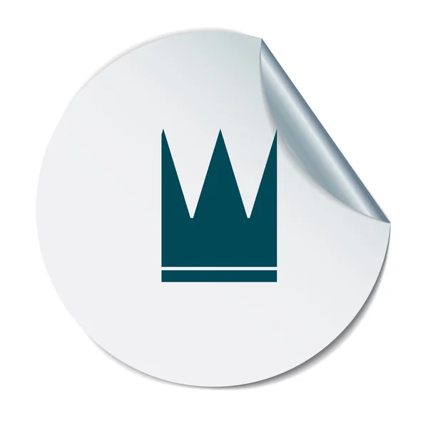 Crown runda ikonen — Stock vektor