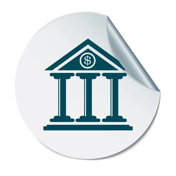 Bank building icon — Stock Vector