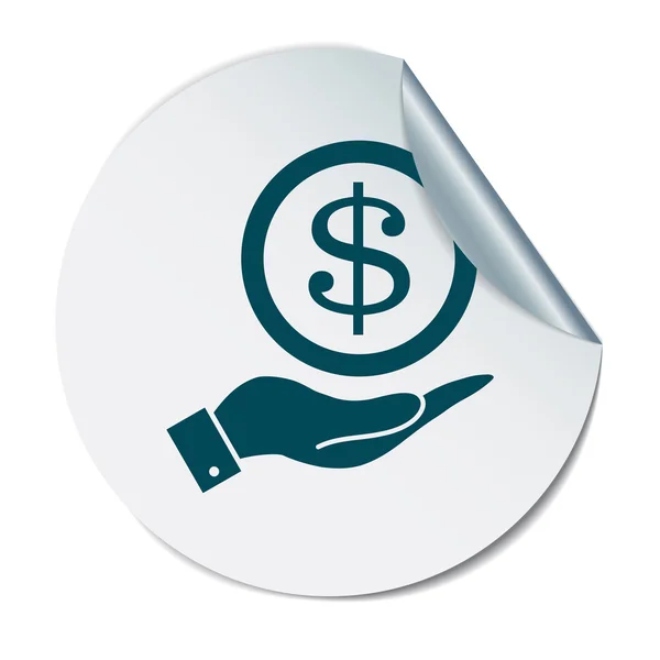 Hand holding a Dollar bill — Stock Vector
