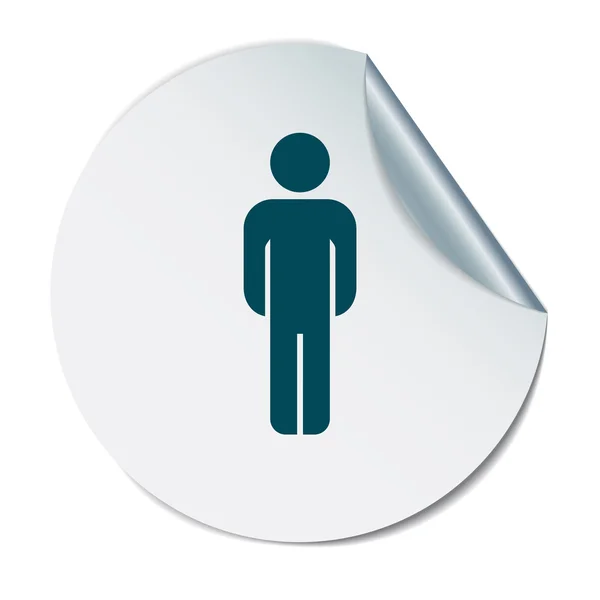 Silhouette of a man icon — Stock Vector