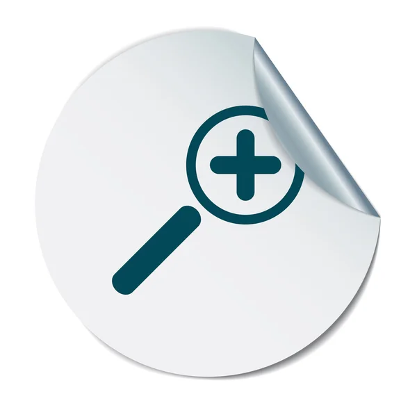 Magnifier increase icon — Stock Vector