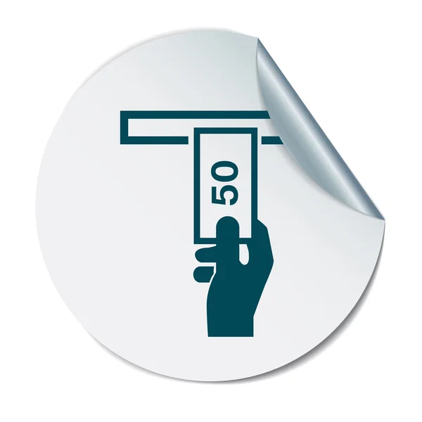 Argent symbole ATM — Image vectorielle