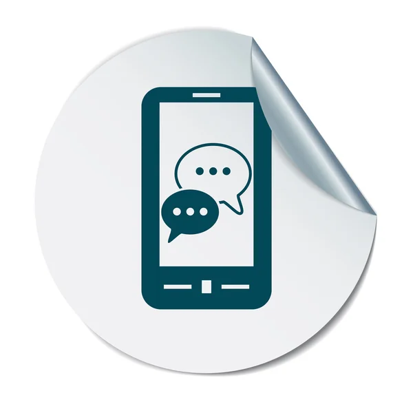 Smartphon, cloud of speaking dialogue — Stock Vector