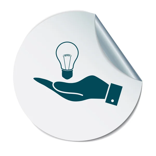 Hand holding a lightbulb — Stock Vector