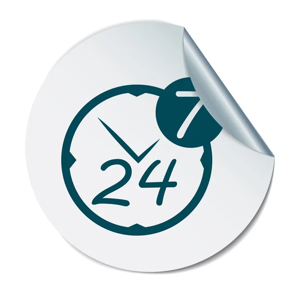 Personaggio 24 7 icona — Vettoriale Stock