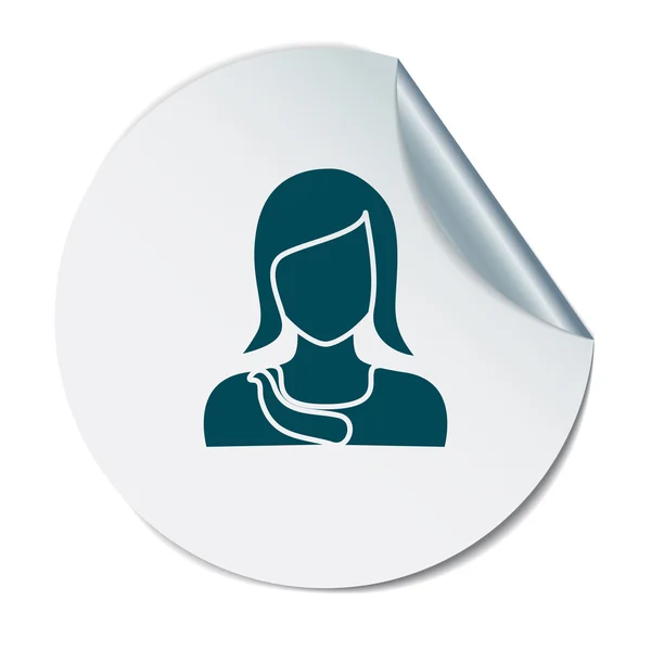 Avatar de una mujer icono — Vector de stock