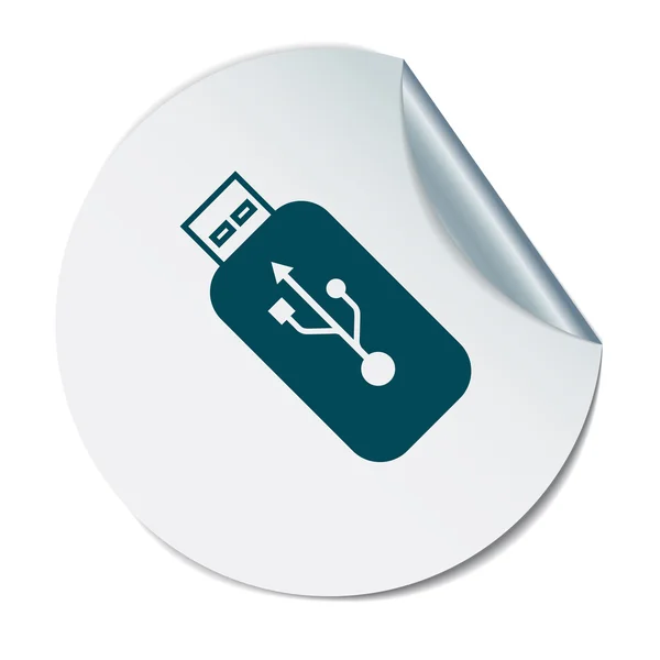 Usb flash icono de disco — Vector de stock