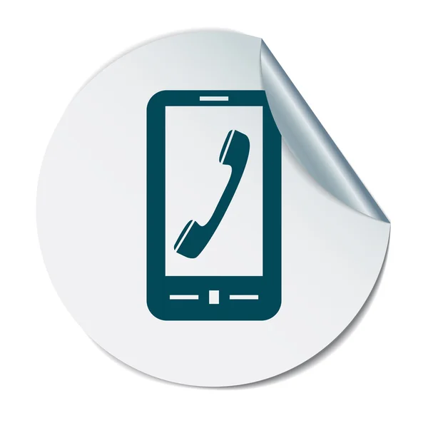 Smarttelefon med symbol-telefon – stockvektor