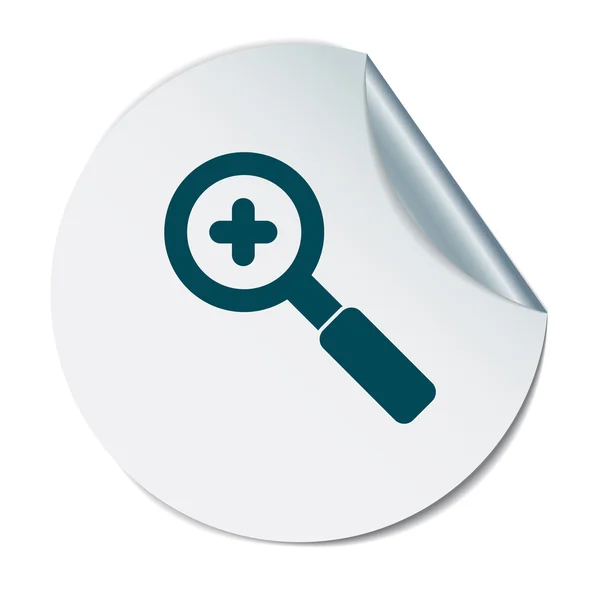 Magnifier increase icon — Stock Vector