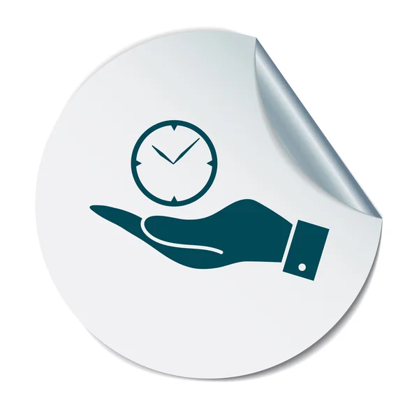 Mão segurando um relógio — Vetor de Stock