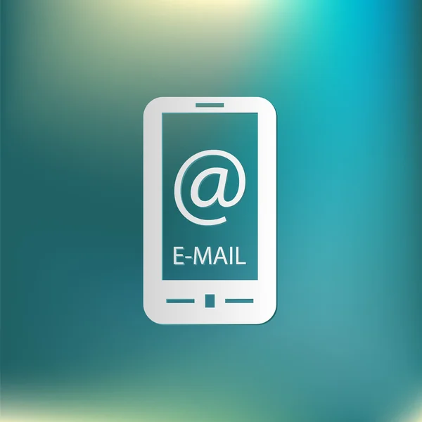 Smartphone con el símbolo mail — Vector de stock