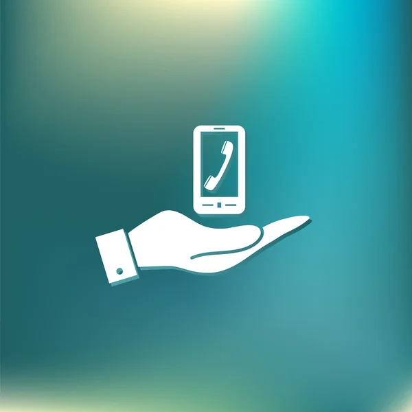 Main tenant un smartphone — Image vectorielle