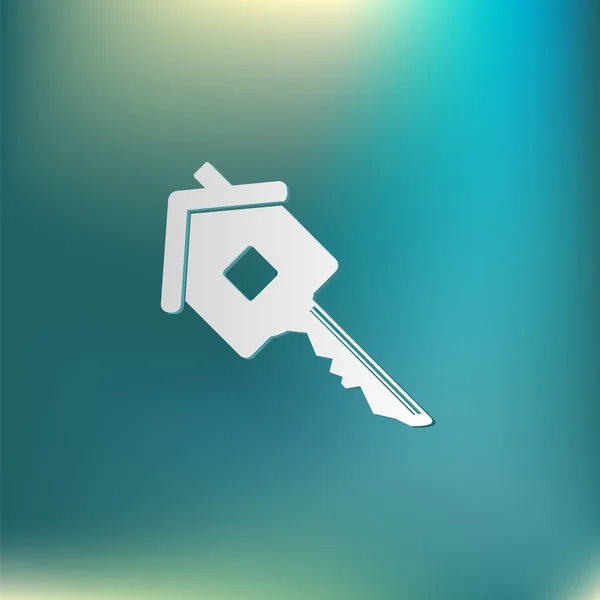 Ключ в доме, знак дома — стоковый вектор