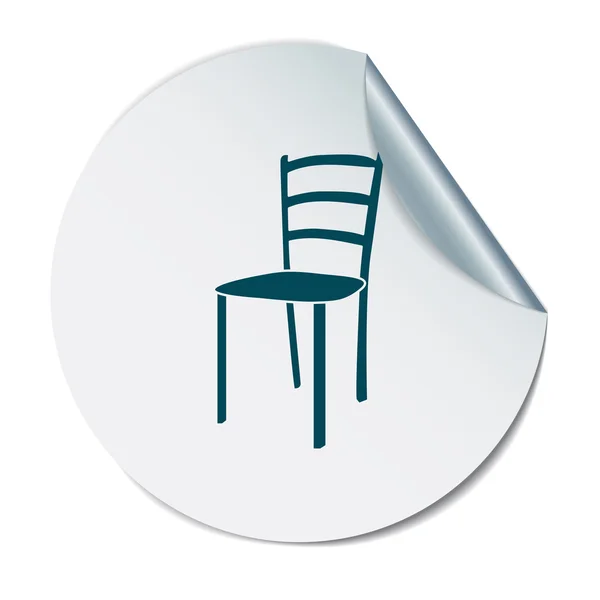 Icona della sedia. mobili simbolo — Vettoriale Stock