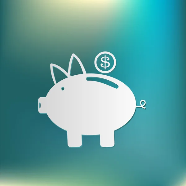 Een spaarvarken. symbool van geld — Stockvector