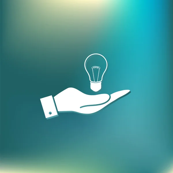 Hand holding a lightbulb — Stock Vector