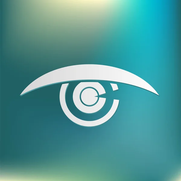 Icono del ojo en azul — Vector de stock