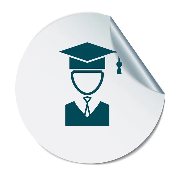 Graduado sombrero avatar — Vector de stock